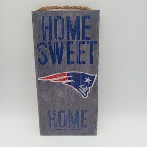 Indoor Wooden Sign Home Sweet Home New England Patriots